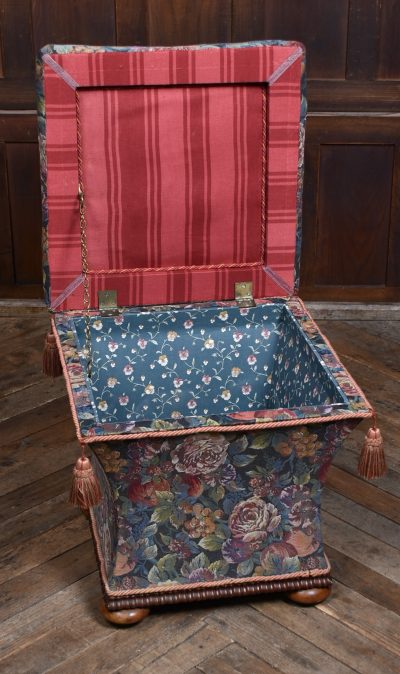 Victorian Floral Ottoman Stool SAI3637 - Image 2