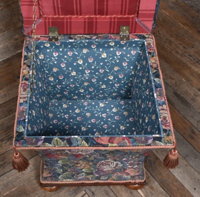 Victorian Floral Ottoman Stool SAI3637 - Image 3