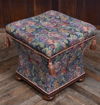 Victorian Floral Ottoman Stool SAI3637 - Image 10