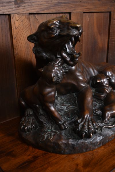 A Vannetti Bronze Tiger And Cubs SAI3696 - Image 11