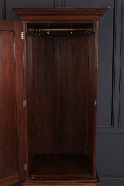 Edwardian Inlaid Mahogany Single Door Wardrobe - Image 4