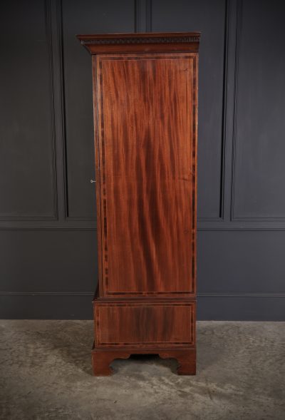 Edwardian Inlaid Mahogany Single Door Wardrobe - Image 7