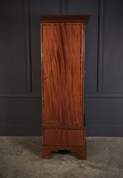 Edwardian Inlaid Mahogany Single Door Wardrobe - Image 9