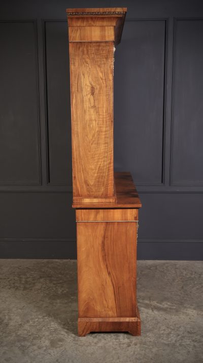 Figured Walnut Marquetry Inlaid Glazed Bookcase - Image 18