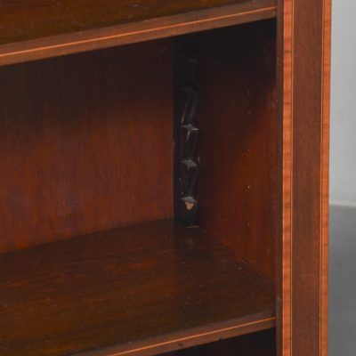 Neat-Sized Inlaid Mahogany Sheraton-Style Edwardian Open Bookcase - Image 8