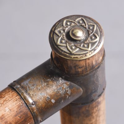 Rare Late Victorian Brass Capped and Bound Bamboo, Faux-Bamboo and Rattan Settee - Image 3