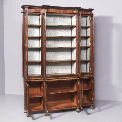 Exhibition Quality Regency 4 Door Cabinet Bookcase - Image 18