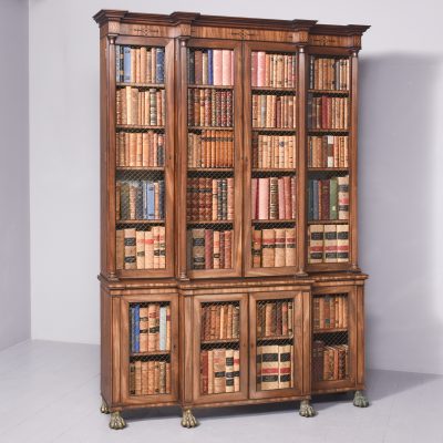 Exhibition Quality Regency 4 Door Cabinet Bookcase - Image 23