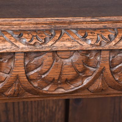 Neat Sized, Flemish Carved Oak 19th Century Open Bookcase - Image 8