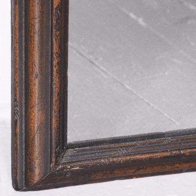 A Decorative 19th Century Jacobean-Style Oak Wall Mirror with an Oil-Painting Panel - Image 2