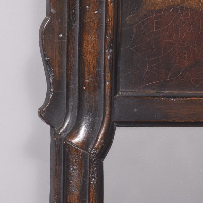 A Decorative 19th Century Jacobean-Style Oak Wall Mirror with an Oil-Painting Panel - Image 3