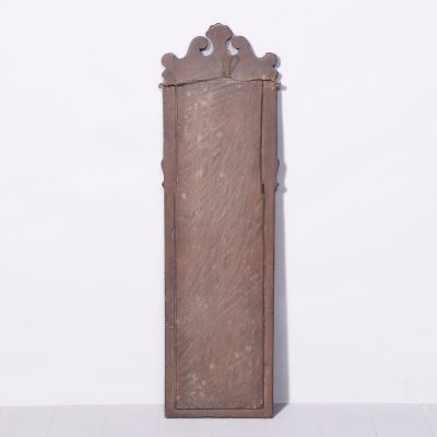 A Decorative 19th Century Jacobean-Style Oak Wall Mirror with an Oil-Painting Panel - Image 7