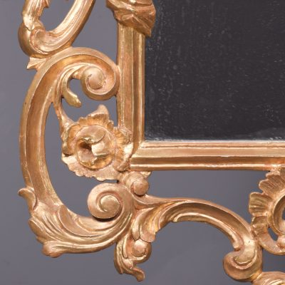 Chippendale-Style, Edwardian Period Hand Carved Giltwood Wall Mirror - Image 4