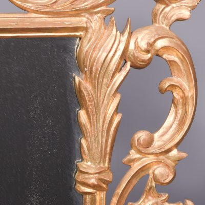 Chippendale-Style, Edwardian Period Hand Carved Giltwood Wall Mirror - Image 7