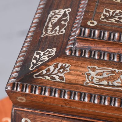 Exceptional Victorian Mother-of-Pearl Inlaid Rosewood Cabinet - Image 3