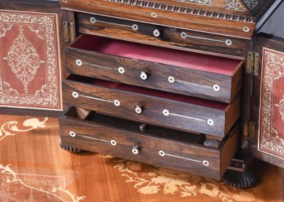 Exceptional Victorian Mother-of-Pearl Inlaid Rosewood Cabinet - Image 10