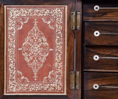 Exceptional Victorian Mother-of-Pearl Inlaid Rosewood Cabinet - Image 11