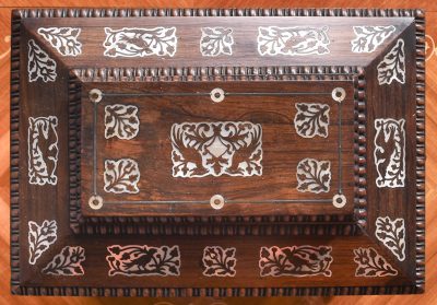 Exceptional Victorian Mother-of-Pearl Inlaid Rosewood Cabinet - Image 16