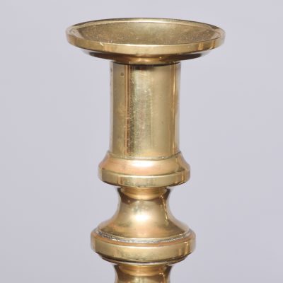 A Pair of Brass ‘King of Diamonds’ Candlesticks - Image 2