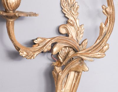 Set of 6 Cast Brass Wall Sconces - Image 2