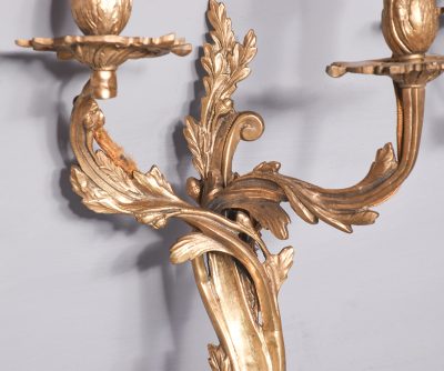 Set of 6 Cast Brass Wall Sconces - Image 5