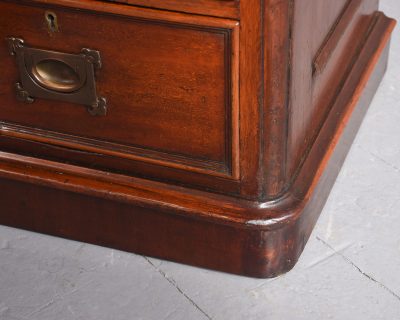 Pair of Victorian Mahogany Small Chest of Drawers/Bedside Lockers with Military Handles - Image 7