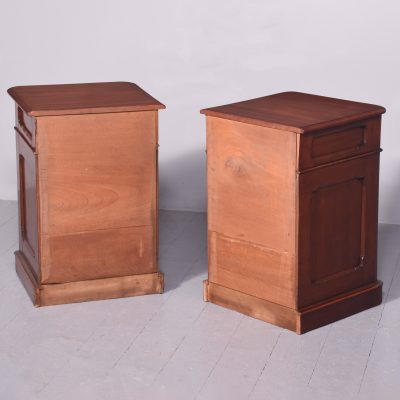 Pair of Victorian Mahogany Small Chest of Drawers/Bedside Lockers with Military Handles - Image 10