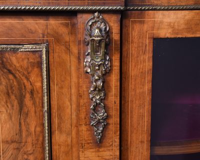 Quality Mid-Victorian Inlaid Walnut Bow-End Credenza - Image 3