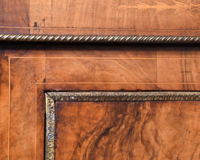 Quality Mid-Victorian Inlaid Walnut Bow-End Credenza - Image 7