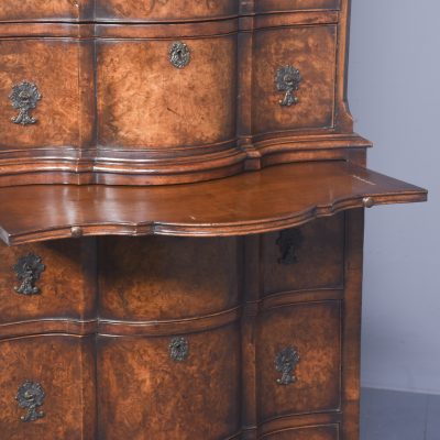 George II Style Burr Walnut Chest on Chest - Image 6