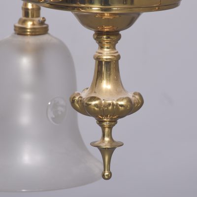 Edwardian Brass Rise & Fall Light Fitting - Image 6