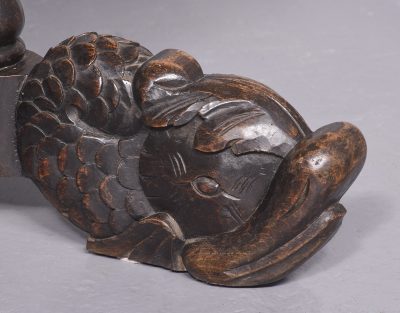 A Dutch Carved Oak Dolphin Table - Image 2