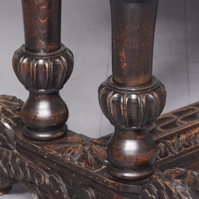 A Dutch Carved Oak Dolphin Table - Image 3