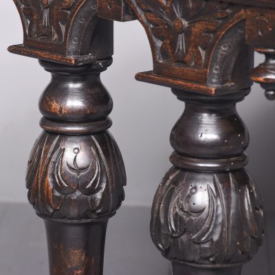 A Dutch Carved Oak Dolphin Table - Image 5