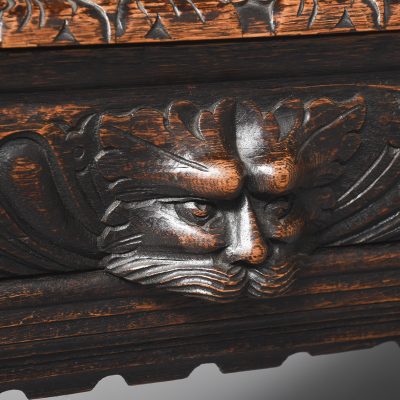 A Dutch Carved Oak Dolphin Table - Image 6