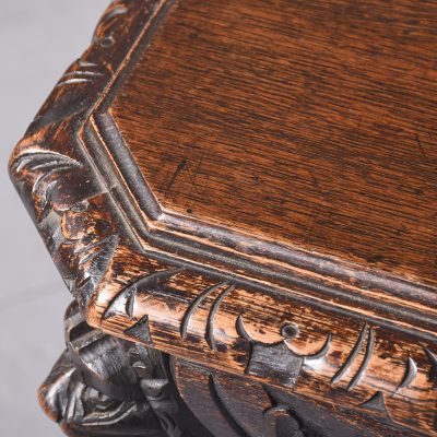 A Dutch Carved Oak Dolphin Table - Image 9