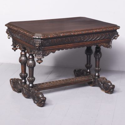 A Dutch Carved Oak Dolphin Table - Image 12