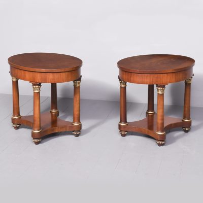 Attractive Pair Of Empire-Style Mahogany Oval Top Side Tables - Image 10