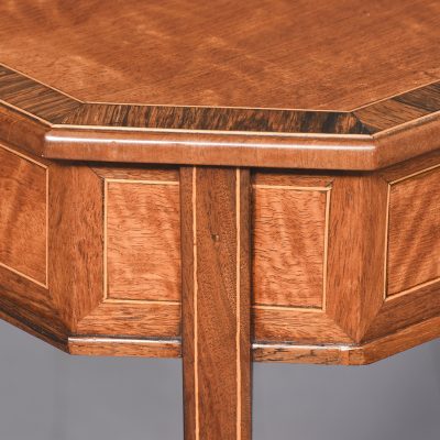 Sheraton Style Satinwood, Rosewood, and Boxwood Banded Side Table - Image 2