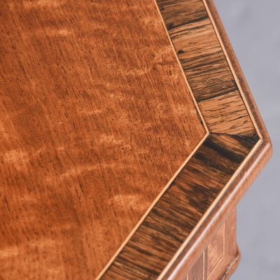 Sheraton Style Satinwood, Rosewood, and Boxwood Banded Side Table - Image 4