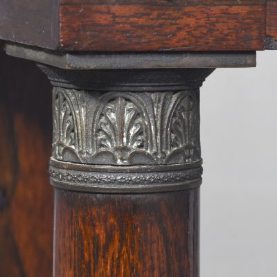 French Empire Rosewood & Marble Console Table - Image 6