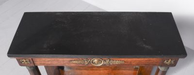 French Empire Rosewood & Marble Console Table - Image 9