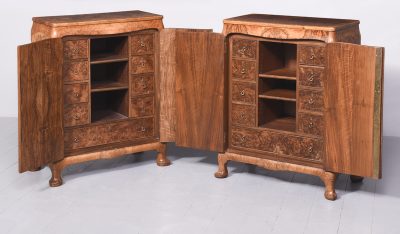 Pair of Burr Walnut Cabinets by Whytock & Reid of Edinburgh - Image 12