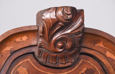 Early 19th Century Dutch Marquetry Inlaid Mahogany Bookcase on Chest - Image 2