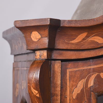 Early 19th Century Dutch Marquetry Inlaid Mahogany Bookcase on Chest - Image 4