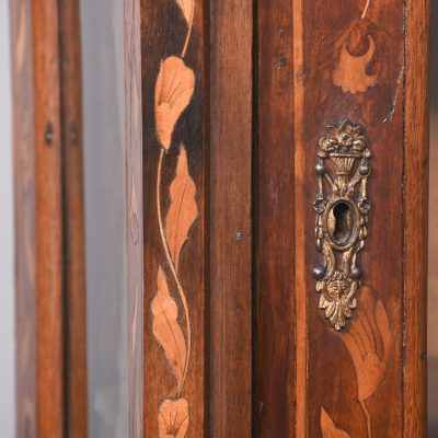 Early 19th Century Dutch Marquetry Inlaid Mahogany Bookcase on Chest - Image 5