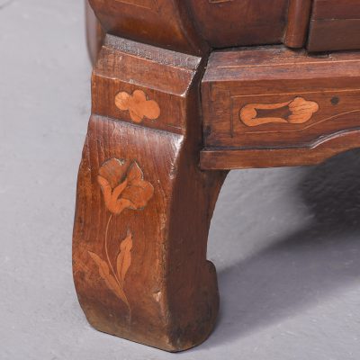 Early 19th Century Dutch Marquetry Inlaid Mahogany Bookcase on Chest - Image 7