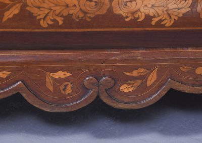 Early 19th Century Dutch Marquetry Inlaid Mahogany Bookcase on Chest - Image 10