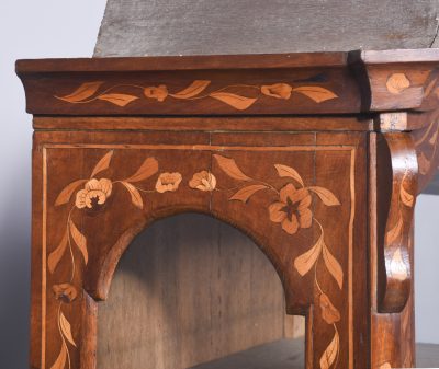 Early 19th Century Dutch Marquetry Inlaid Mahogany Bookcase on Chest - Image 13