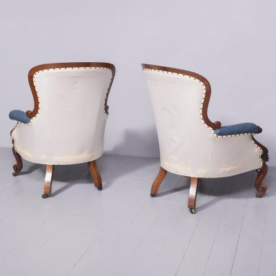 Impressive Pair of Large carved Mahogany William IV Armchairs - Image 10